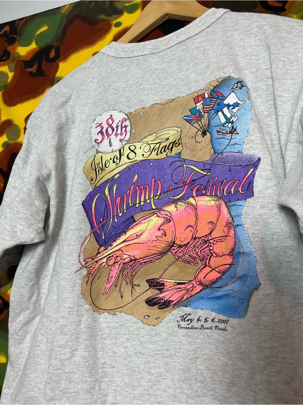 Y2K Shrimp Festival Men’s Tee Shirt Size Large